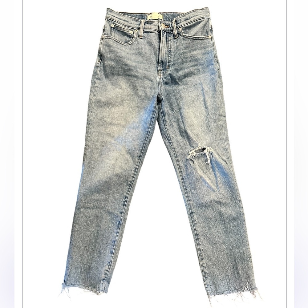 Madewell The Perfect Vintage Jean  Size 28 Distressed Knee - Picture 6 of 8
